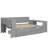 Full Size Daybed with Trundle, Storage Drawers & Shelves, LED Light, Charging Station, Desk and Cabinet,Gray-1909592358