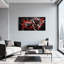 Reproduction d'art sur toile, animaux, rouge, noir, dragon blanc-147714408