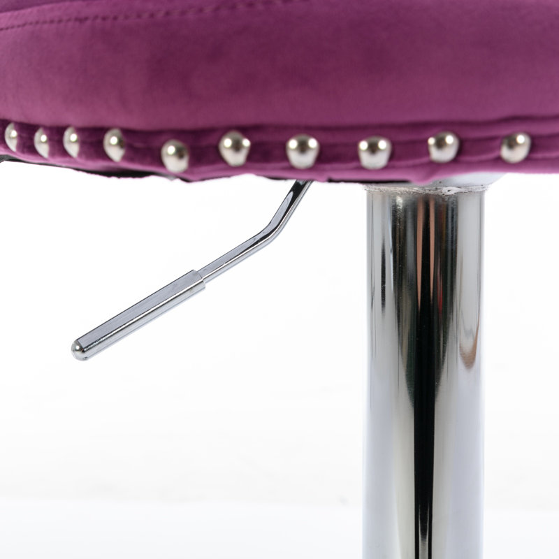 Tabourets de bar Felder, Mauve, Argent argent