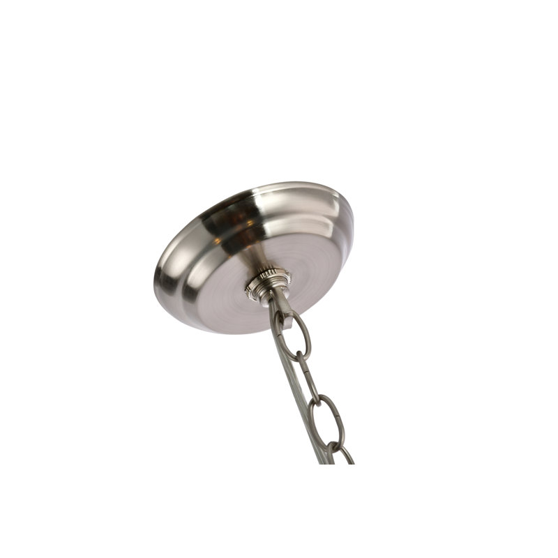 Luminaire à 3 lumières 18 po LAZZUR Couesnon Lustre en nickel satiné