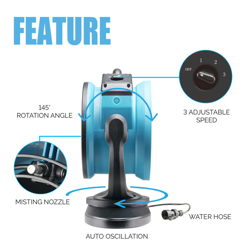 XPOWER 37.5cm Oscillating Blower Fan Fan