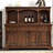 62.99"American-style brown solid wood storage side cabinet
