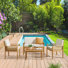 Ensemble de patio 4 pièces Alaterre Furniture Okemo avec canapé, table et 2 chaises
