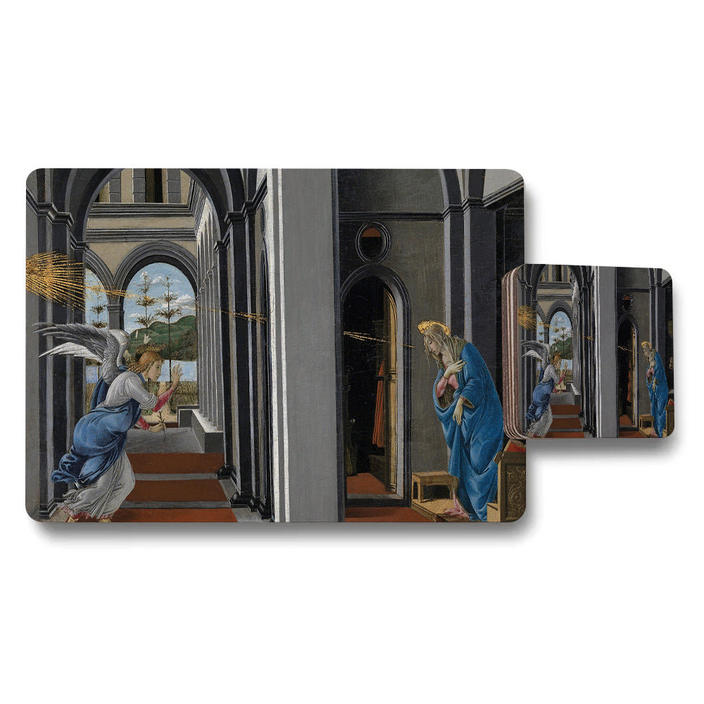 Annunciation Scene Placemat and Coaster Set With Archway Gallery Print