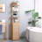 Tall Bamboo Linen Tower with Drawer & Slatted Shelves