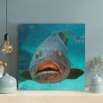 " Gray Spotted Fish " Painting Print
