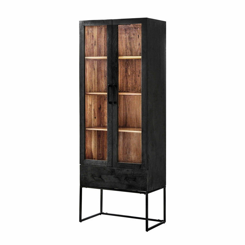 Armoire d'appoint rectangulaire, armoire d'appoint, buffet avec base en fer, armoire de rangement décorative pour la maison