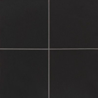 Rothko 9"" x 9"" Ceramic Wall & Floor Tile in Black -  Bedrosians, 100003438