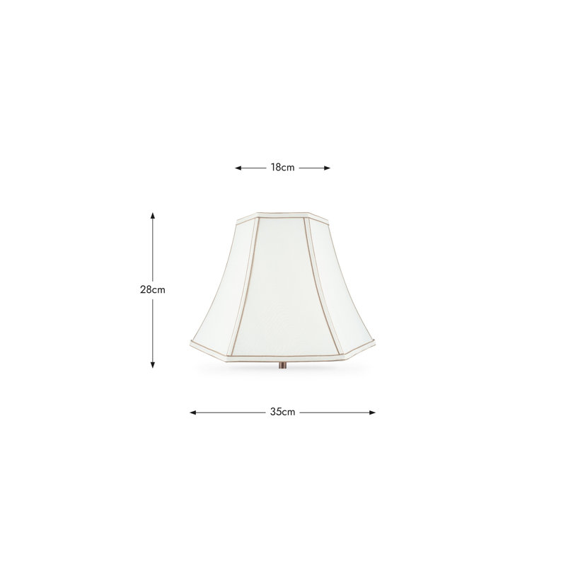 Ervine Bell Lamp Shade ( Uno ), 28cm H x 35cm W x 41cm D, Cream