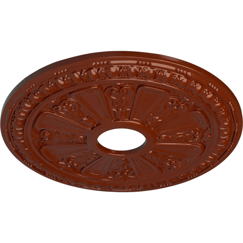 Endurathane Sellek Ceiling Medallion, 18 1/2"OD x 7/8"ID x 1 1/2"P (Fits Canopies up to 1 1/8")Hand-Painted Clear Yellow Finish