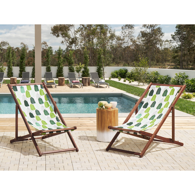Ehrenfried Folding Deck Chair, Dark Brown