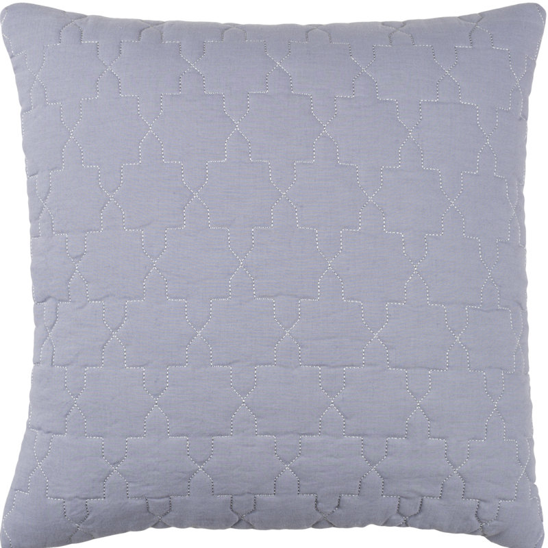 Reda Throw Pillow, Polyester/Polyfill, 18" H x 18" W x 4" D, Peach / Silver
