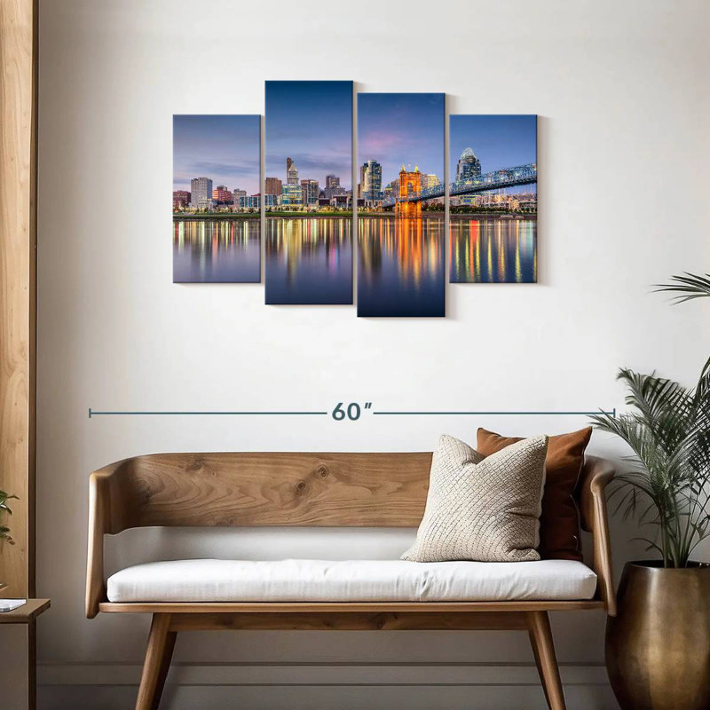 Hannes Cincinnati City Skyline, H 27 po x l 43 po
