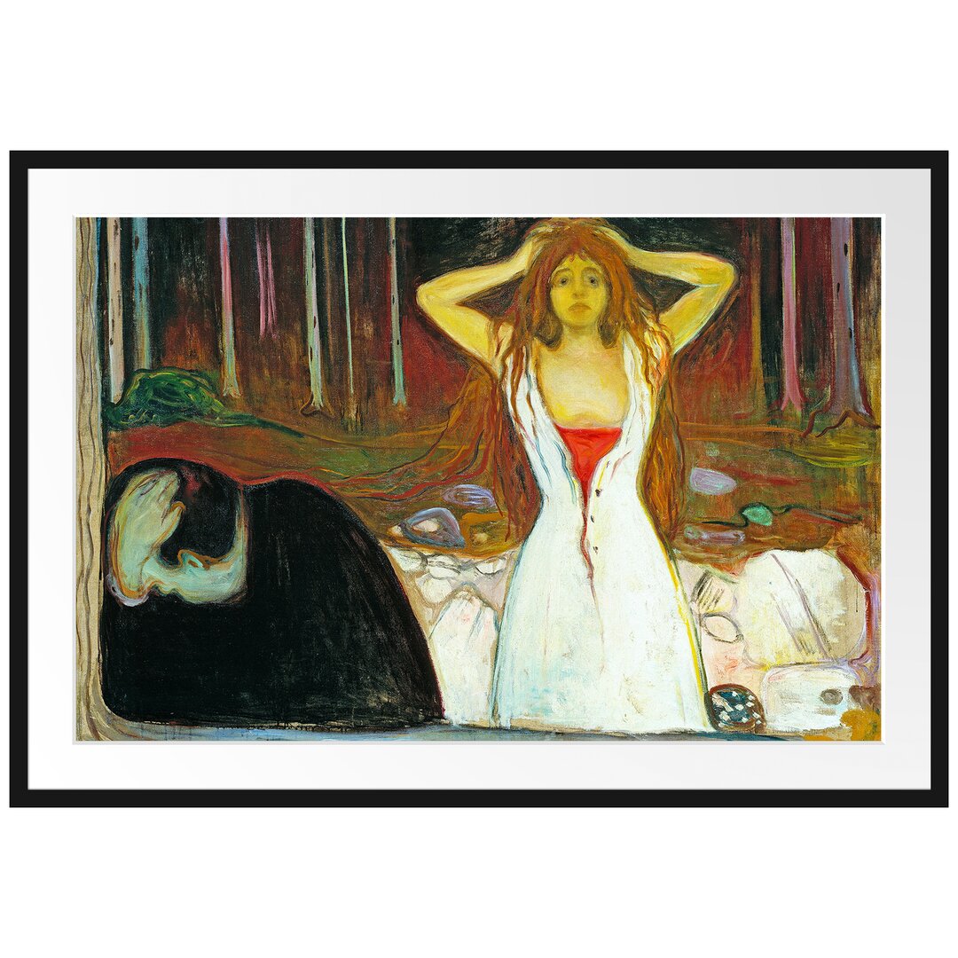 Gerahmter Kunstdruck Ash von Edvard Munch