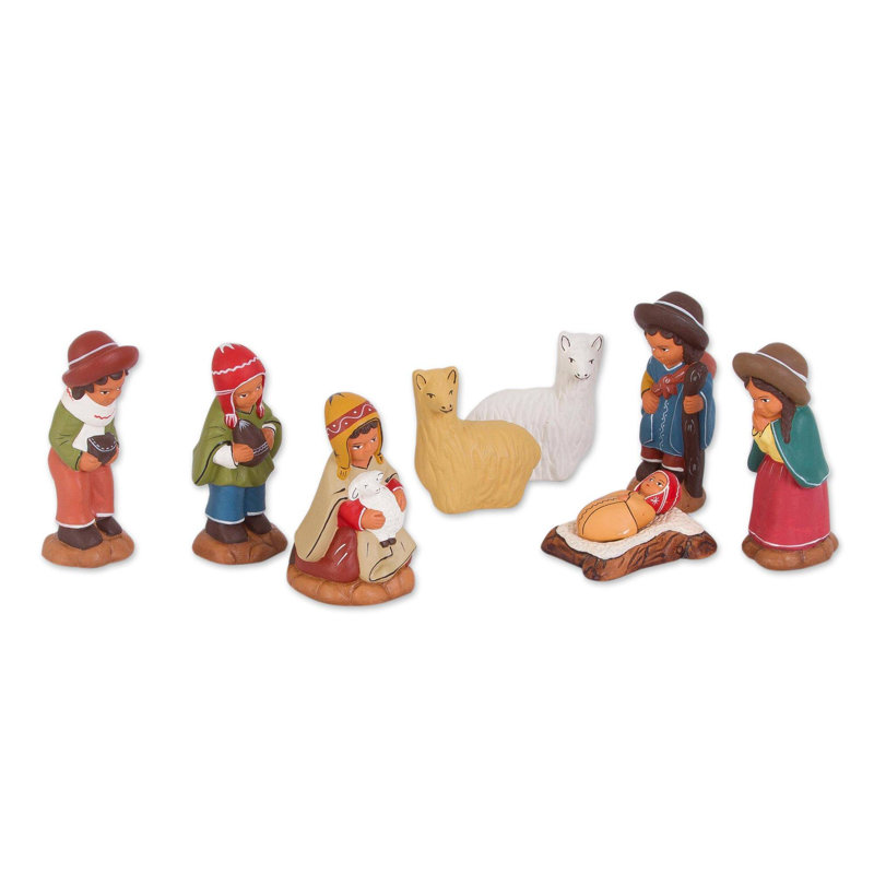 Ensemble de crèche de Noël 8 pièces