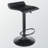 Moorehead Swivel Black Finish Solid Wood Adjustable Height Stool, 32.96"H X 14.57"W X 15.12"D