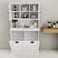 Armoire de buanderie avec peinture - blanc et tablettes réglables attrayantes pour optimiser l'espace-1829871091