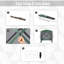 Moustiquaire de camping en plein air 7 pi L 7 pi. D Pavillon de jardin en fibre de verre-61167426
