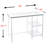 White Desk - Metal & Glass, Strong Iron Frame, Shatterproof Tempered Glass Workspace, Home Office Essential, 42.98 In Depth, 19.14 Width, 30.71 Height, 42.44 Lb Weight Metal/glass Crafting Craft