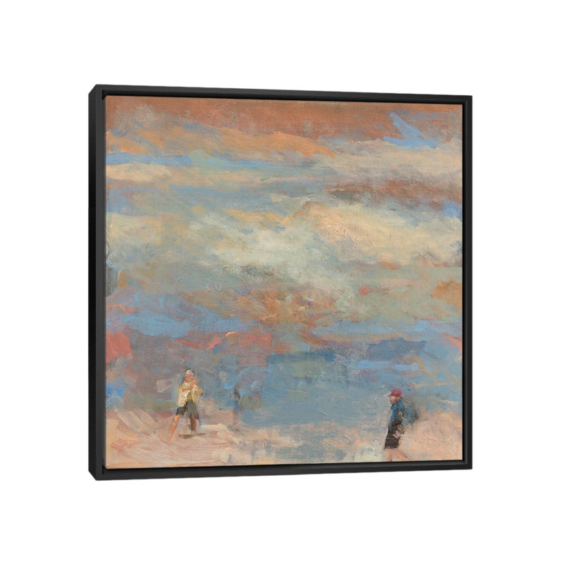 Distance paisible - Impression d'art mural - Toile encadrée, 26" x 26", Toile avec cadre, Noir