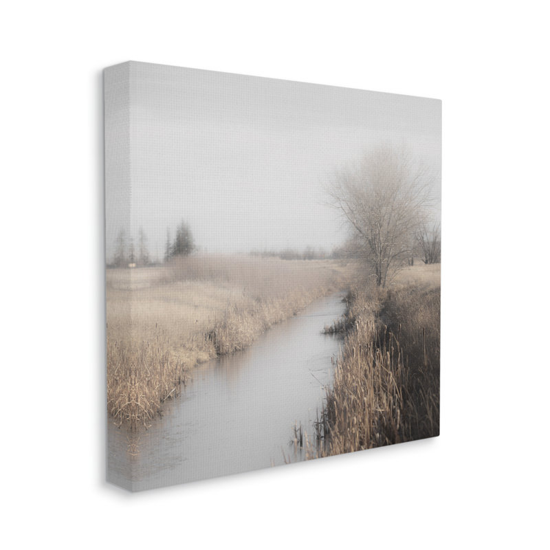 Au-688-Canvas Quiet Stream, H 17 po x l 17 po x P 1,5 po