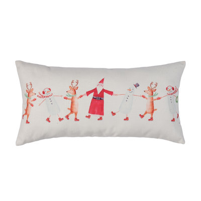Coussin lombaire de Noël Jolly Skaters