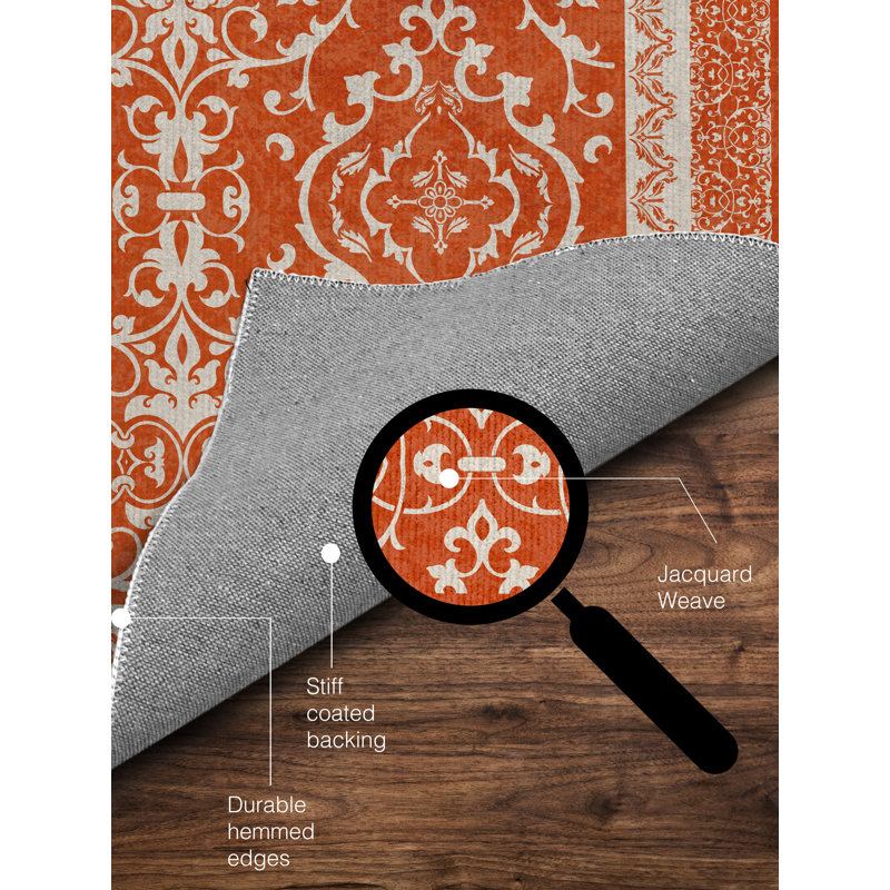 Rectangle Chair Mat with Straight Cut Edge for Firm Surfaces, 36" W x 60" L, BurntOrange