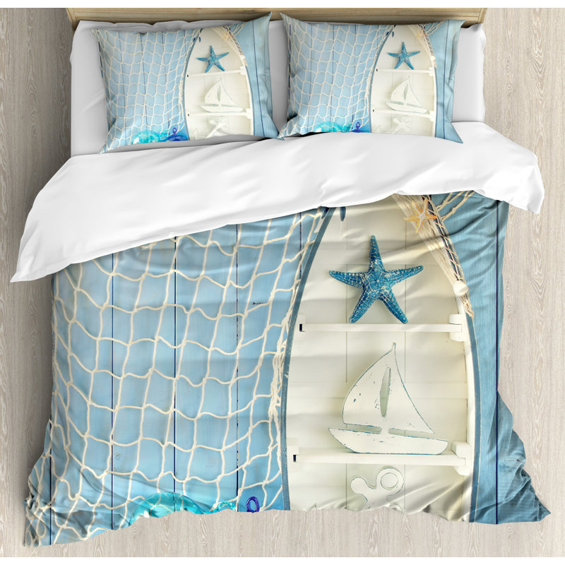 Coastal Polyester Duvet Cover, Queen