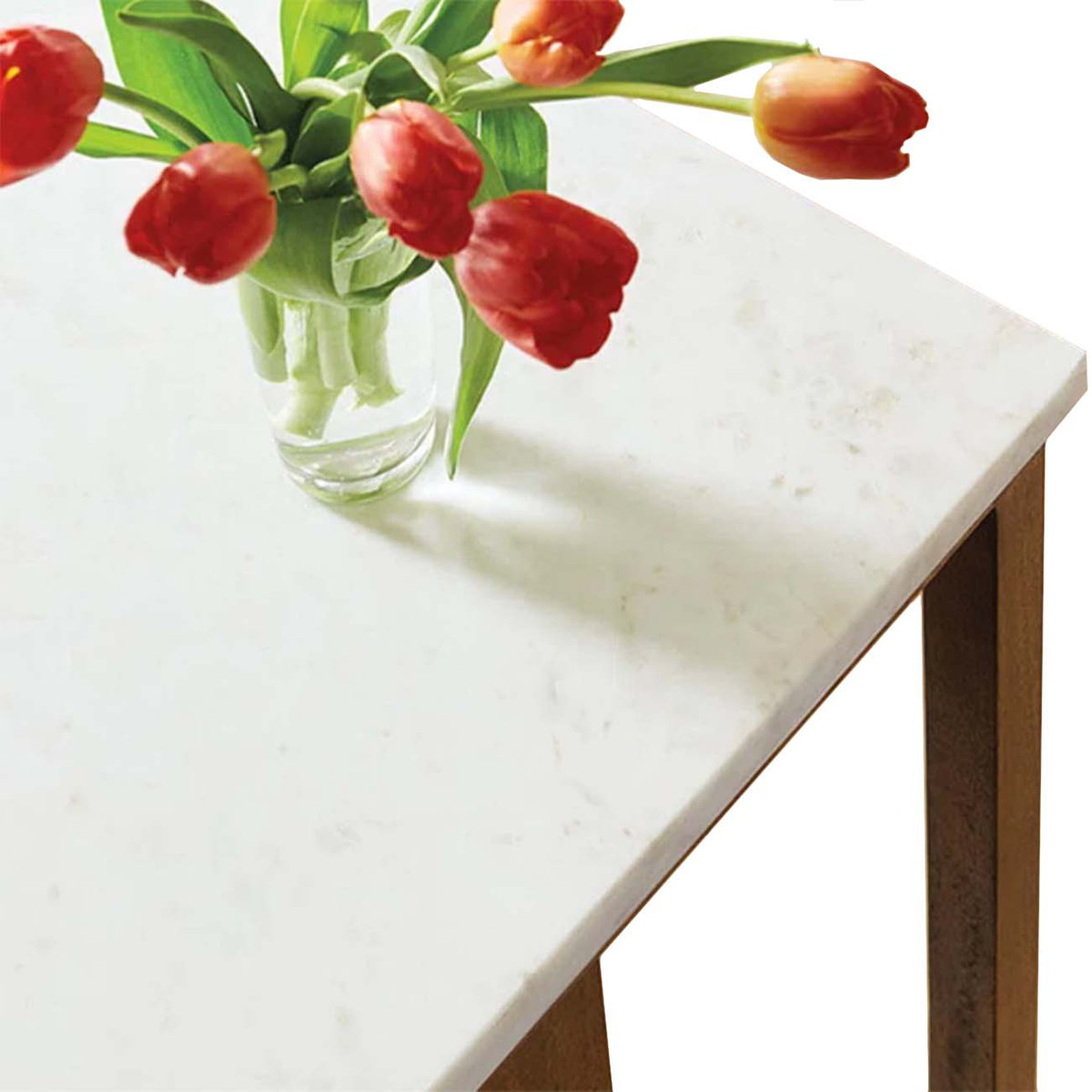Latitude Run® Solid wood and marble countertop kitchen island | Wayfair