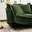 Fauteuil à dossier haut 2 places avec repose-pieds, canapé en chenille pour un assemblage facile