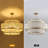 6-Light Dimmable Hand-Woven Drum Chandelier