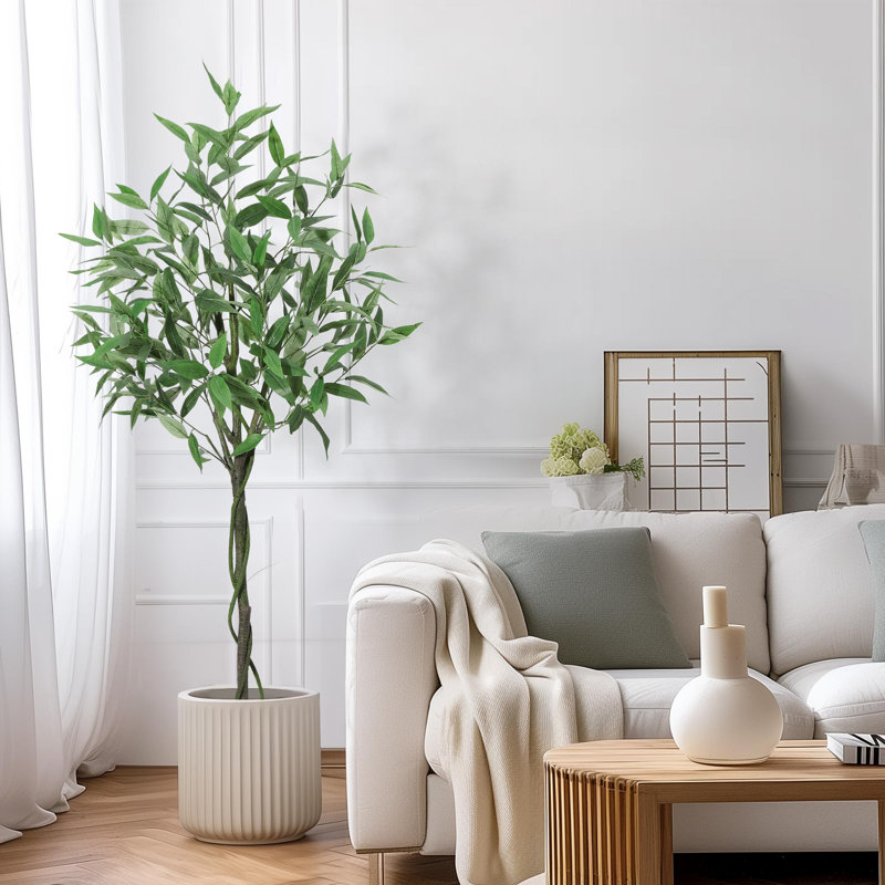 Faux eucalyptus artificiels avec eucalyptus, H 60 po x l 6 po x P 6 po