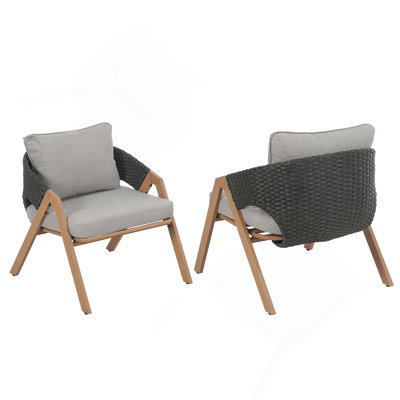 Patio Chair With Cushions (Set Of 2)