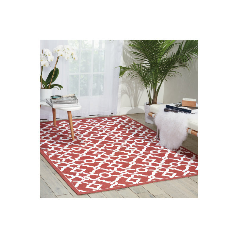 Cullacabardee Geometric Indoor Rug, Rectangle 5' x 7'