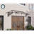 Palram - Canopia Lily 12' x 3'  Acrylic Galvanized Steel Stationary Dome Door and Window Awning Black/Clear-70335147