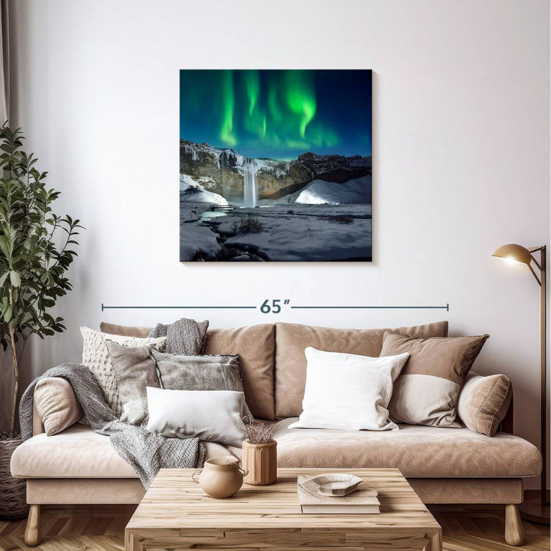 Alvord Aurora Over Skogafoss Waterfall