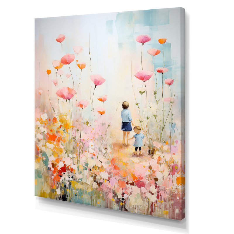 Art sur toile Whimsical Kids floral Haven II - Children, H 44 po x l 34 po x P 1,5 po, Toile tendue