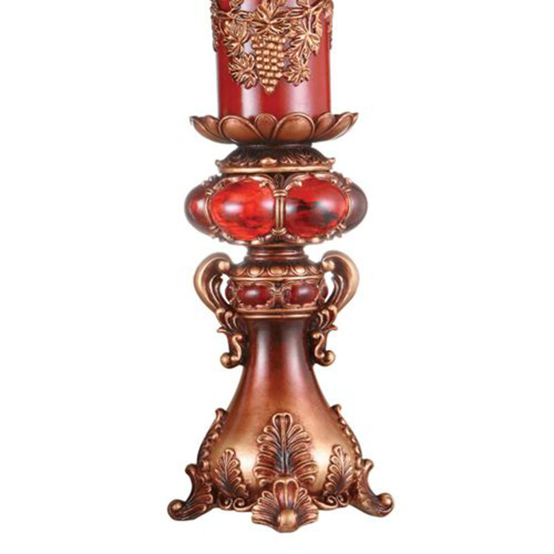 Grand bougeoir en polyrésine, H 16 po x l 5,50 po x P 5,50 po