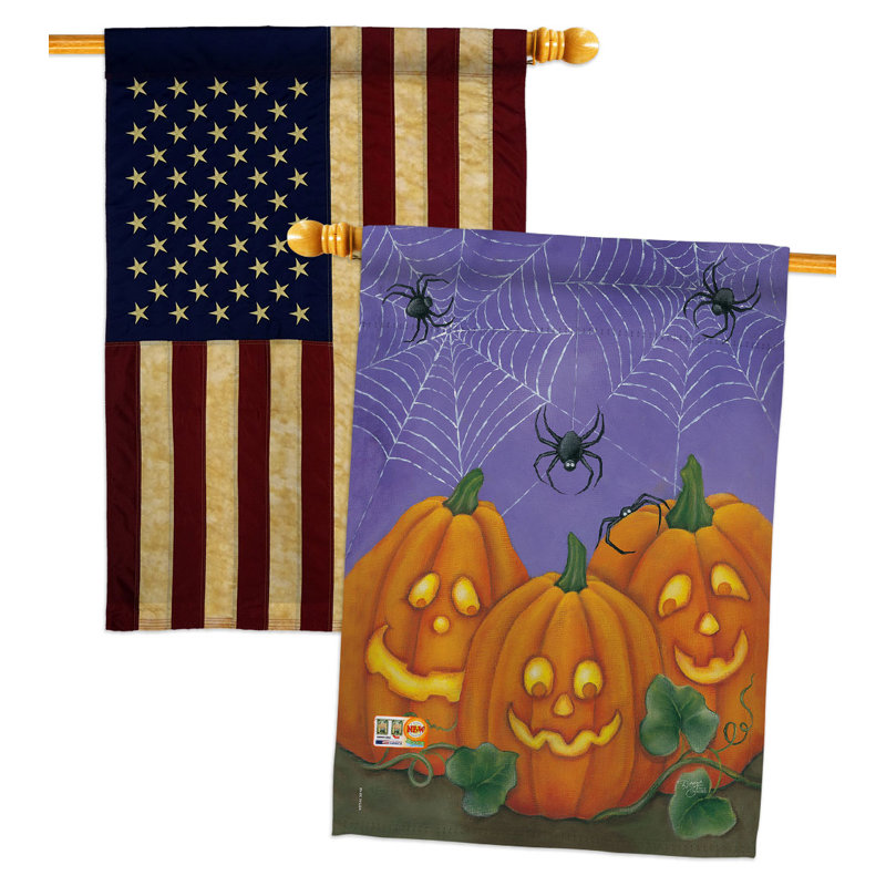 3 drapeaux de maison en polyester 40 x 28 po à 2 côtés