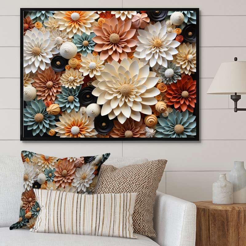 «White Coral Cactus Desert Gems Gymnocalycium II», reproduction sur toile, H 16 po x l 32 po x P 1 po, Cadre flottant noir