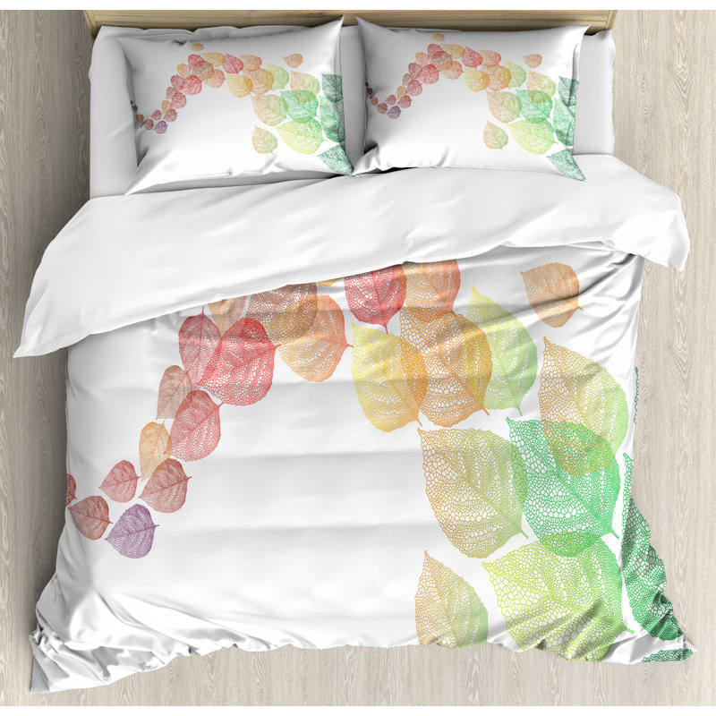 Cottage Americana Floral Duvet Cover, Queen Duvet Cover + 2 Pillow Shams