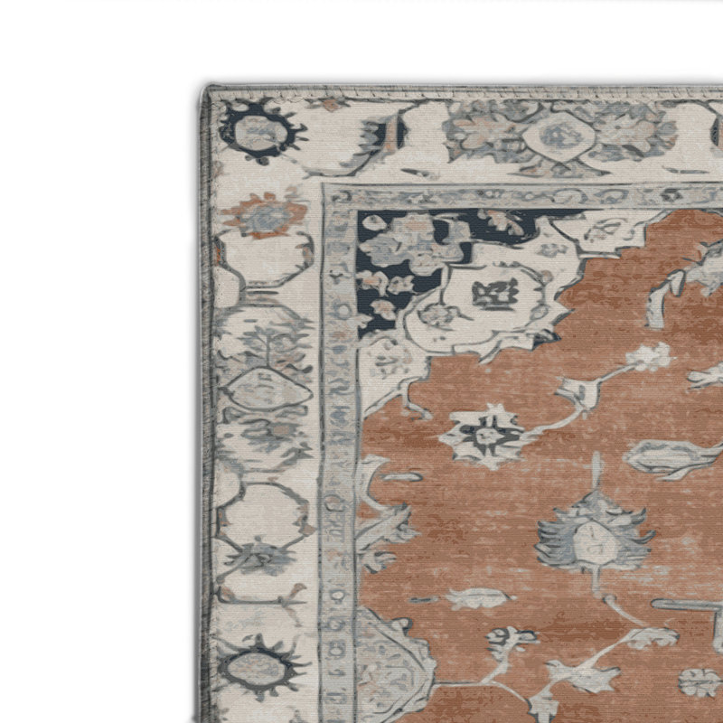 Tapis intérieur et extérieur brun Overdyed