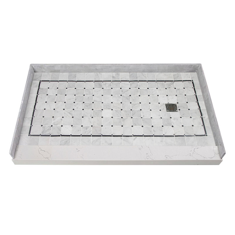 Base de douche à seuil simple l 60 po x P 36 po, Centre