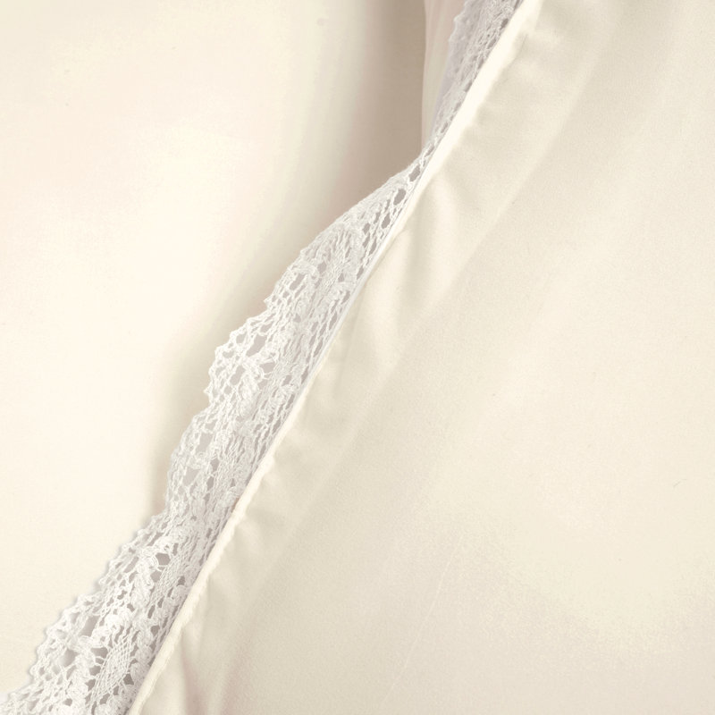 Ensemble d'édredon en microfibre 5 pièces Rosalie, Édredon double / double, Ivoire