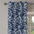 Red Barrel Studio® Navy Grommet Curtain Decorative 2-Panel Window Drapes, 50"x72", Navy Blue and White-1131956340
