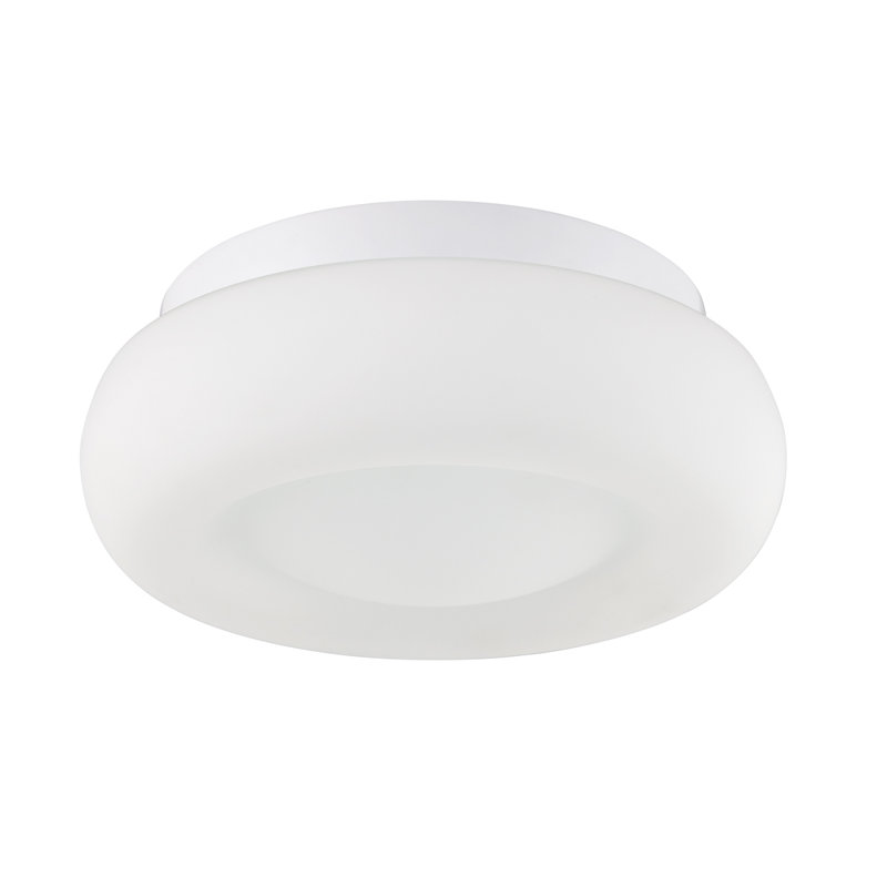 Plafonnier encastré cylindrique simple 1 lumière, H 4,25 po x l 11 po x P 11 po