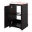 Meuble-lavabo de 20 po avec lavabo, meuble de rangement autoportant simple avec porte à fermeture douce et tablette réglable