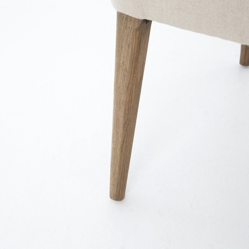 Kurt Upholstered Dining Chair, Natural, Unfinished Linen