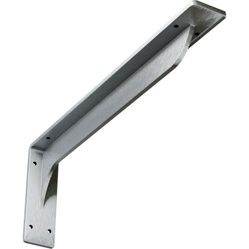 Support en acier Embrey, H 6,5 po x l 2 po x P 18 po, Sans finition