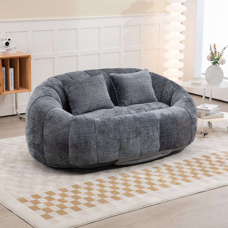 Fauteuil à billes Fauteuil à billes Fauteuil à billes Fauteuil à billes à dossier haut et durable à haut dossier pour adultes et enfants, intérieur et extérieur, méridienne d'appoint douce (chenille)